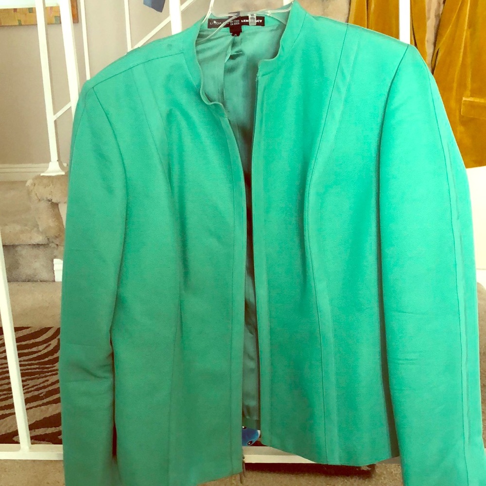 Mint green fitted blazer